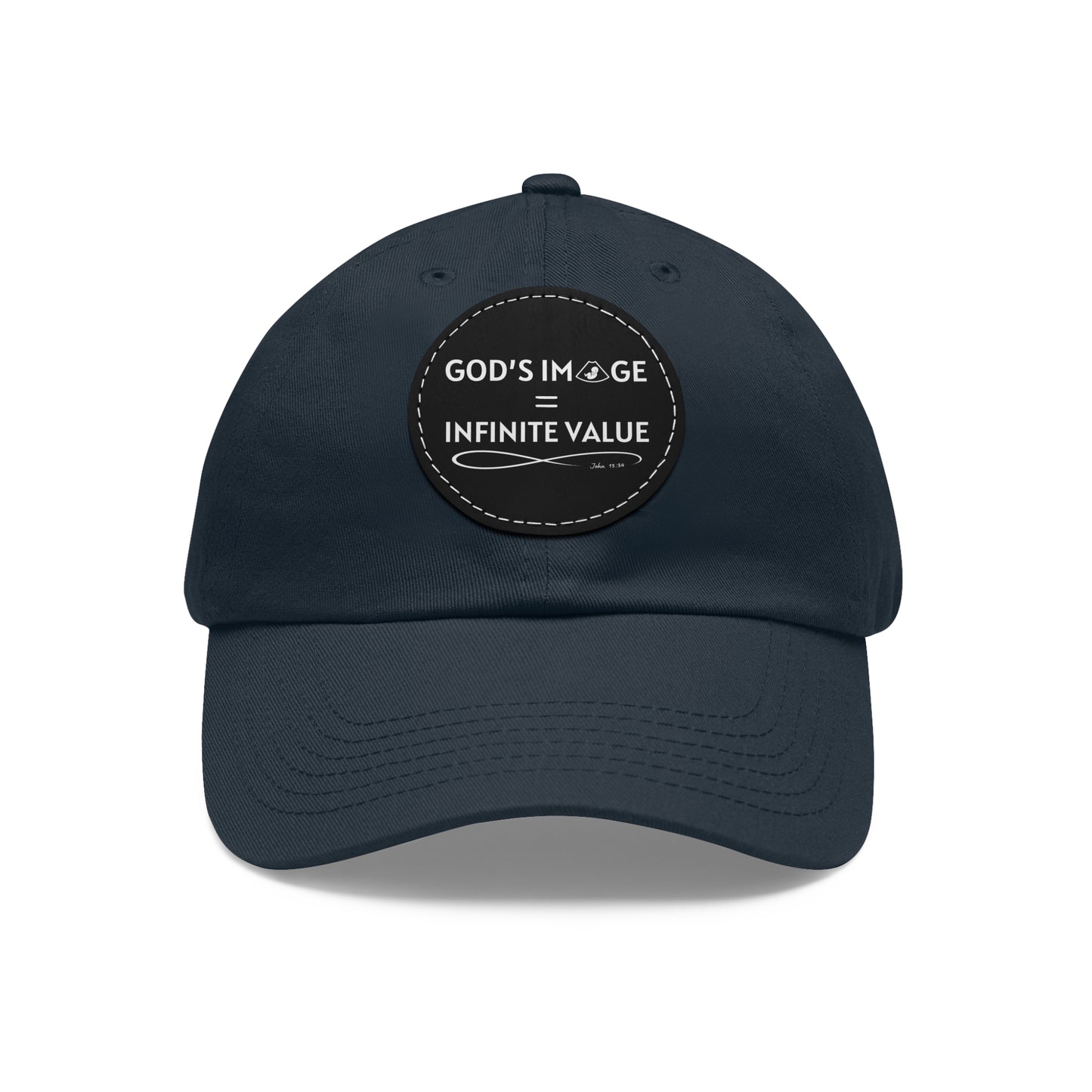 2025 Walk for Life - God's Image = Infinite Value Hat with Round Leather Patch (Round)