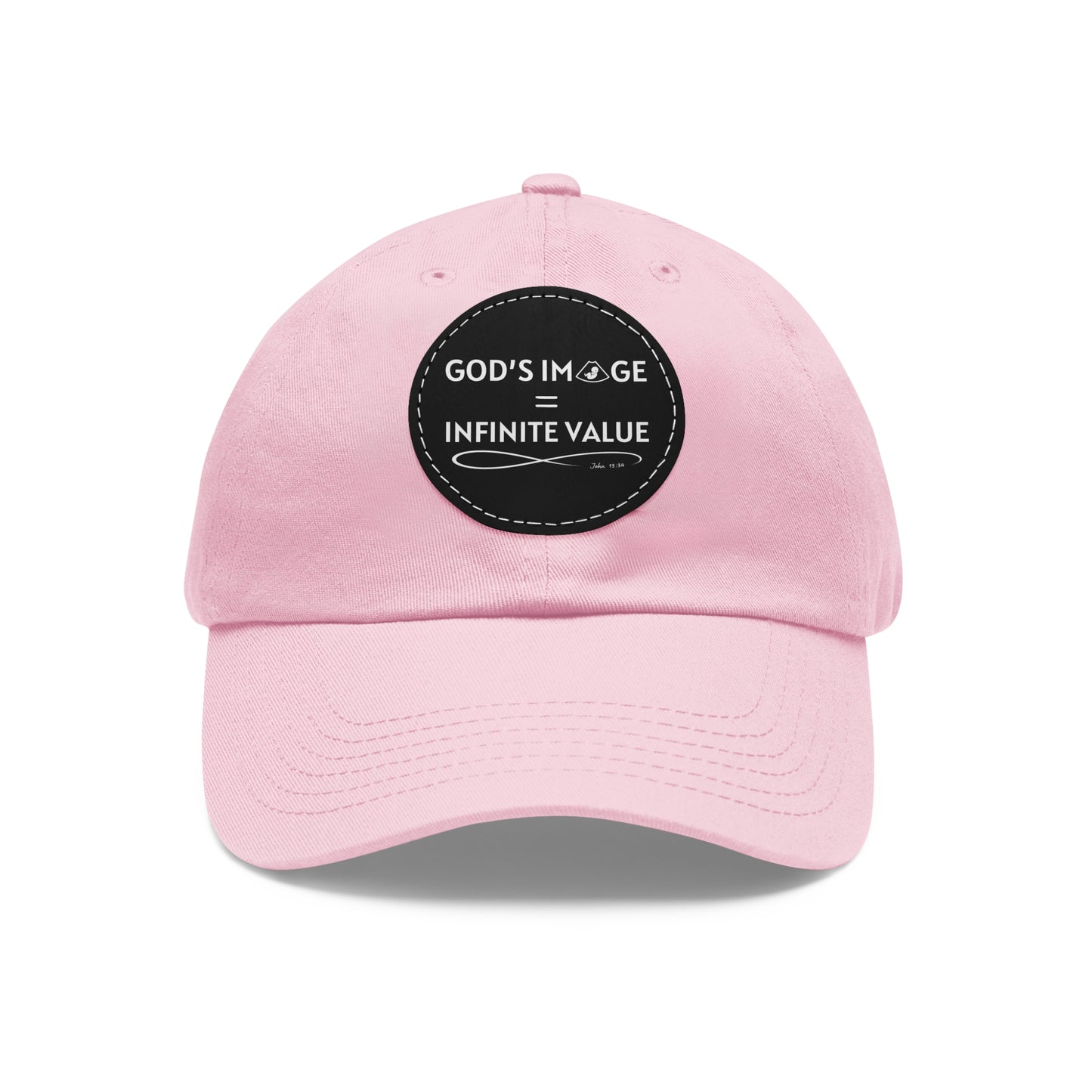 2025 Walk for Life - God's Image = Infinite Value Hat with Round Leather Patch (Round)