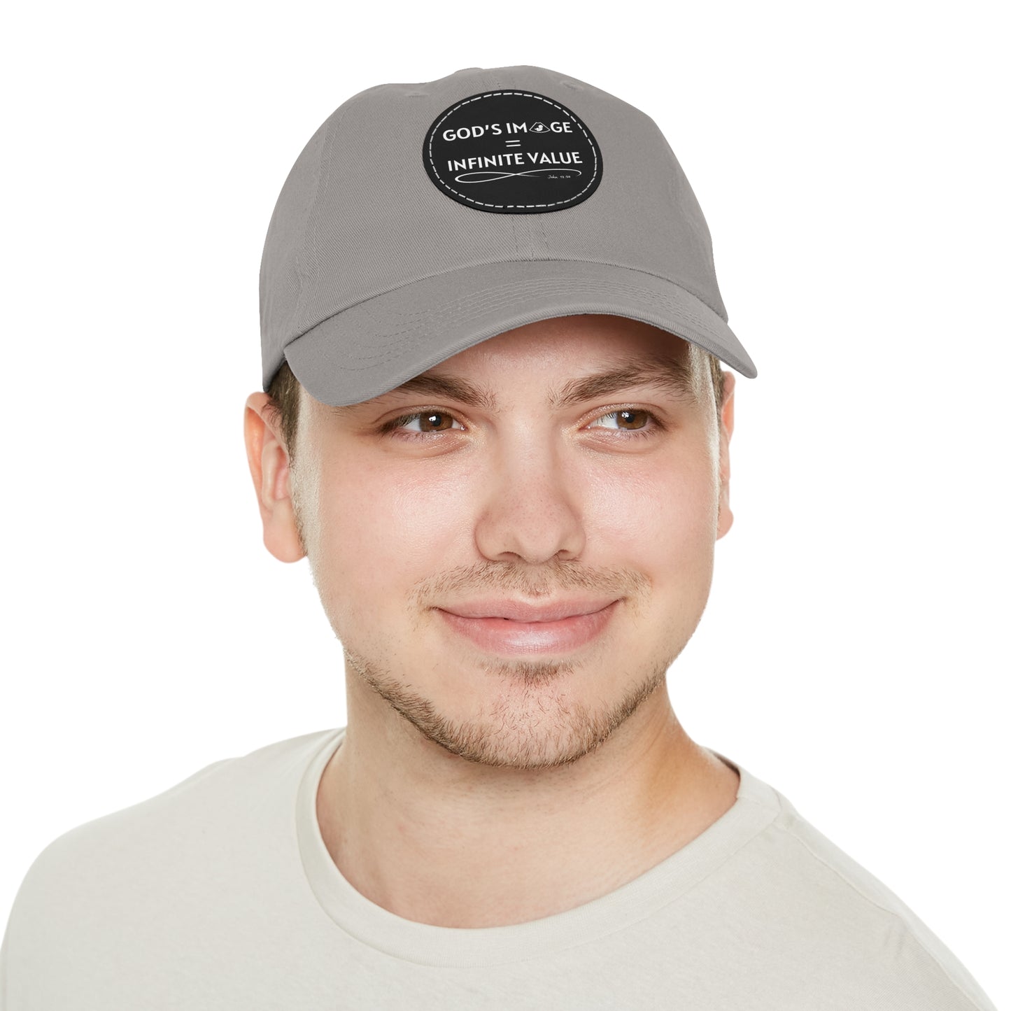 2025 Walk for Life - God's Image = Infinite Value Hat with Round Leather Patch (Round)
