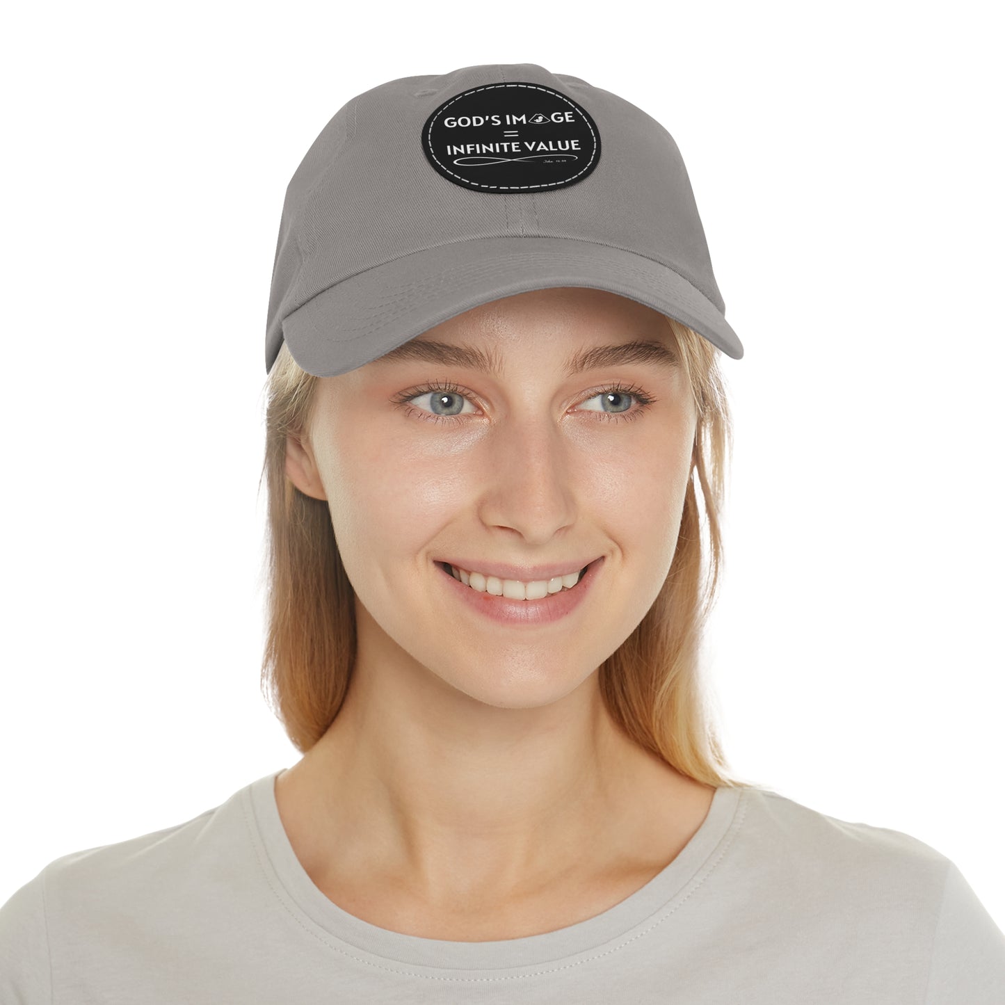 2025 Walk for Life - God's Image = Infinite Value Hat with Round Leather Patch (Round)