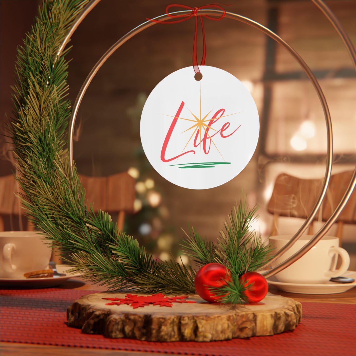 LIFE Christmas Metal Ornaments