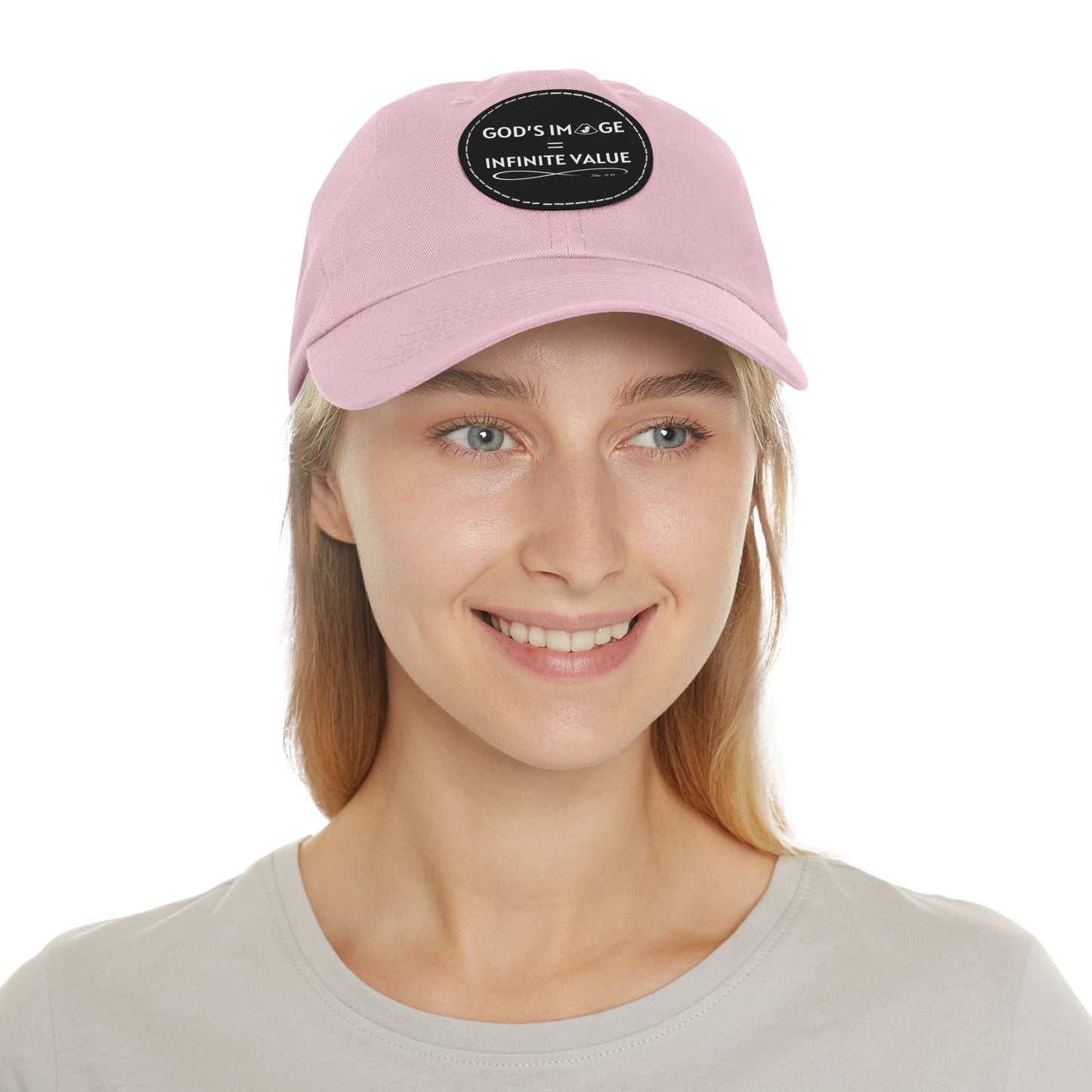 2025 Walk for Life - God's Image = Infinite Value Hat with Round Leather Patch (Round)