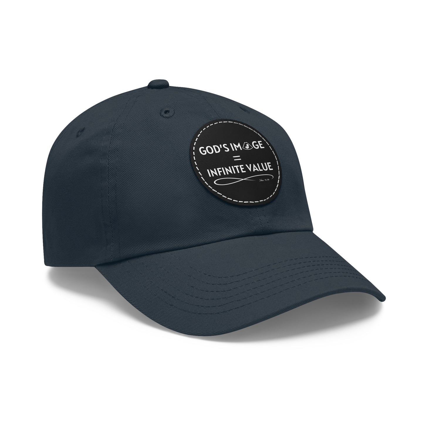 2025 Walk for Life - God's Image = Infinite Value Hat with Round Leather Patch (Round)