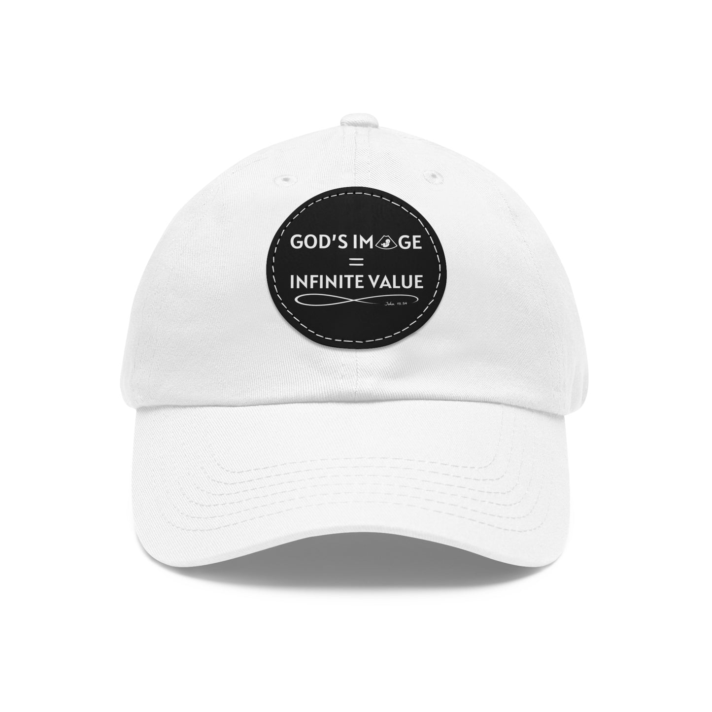 2025 Walk for Life - God's Image = Infinite Value Hat with Round Leather Patch (Round)
