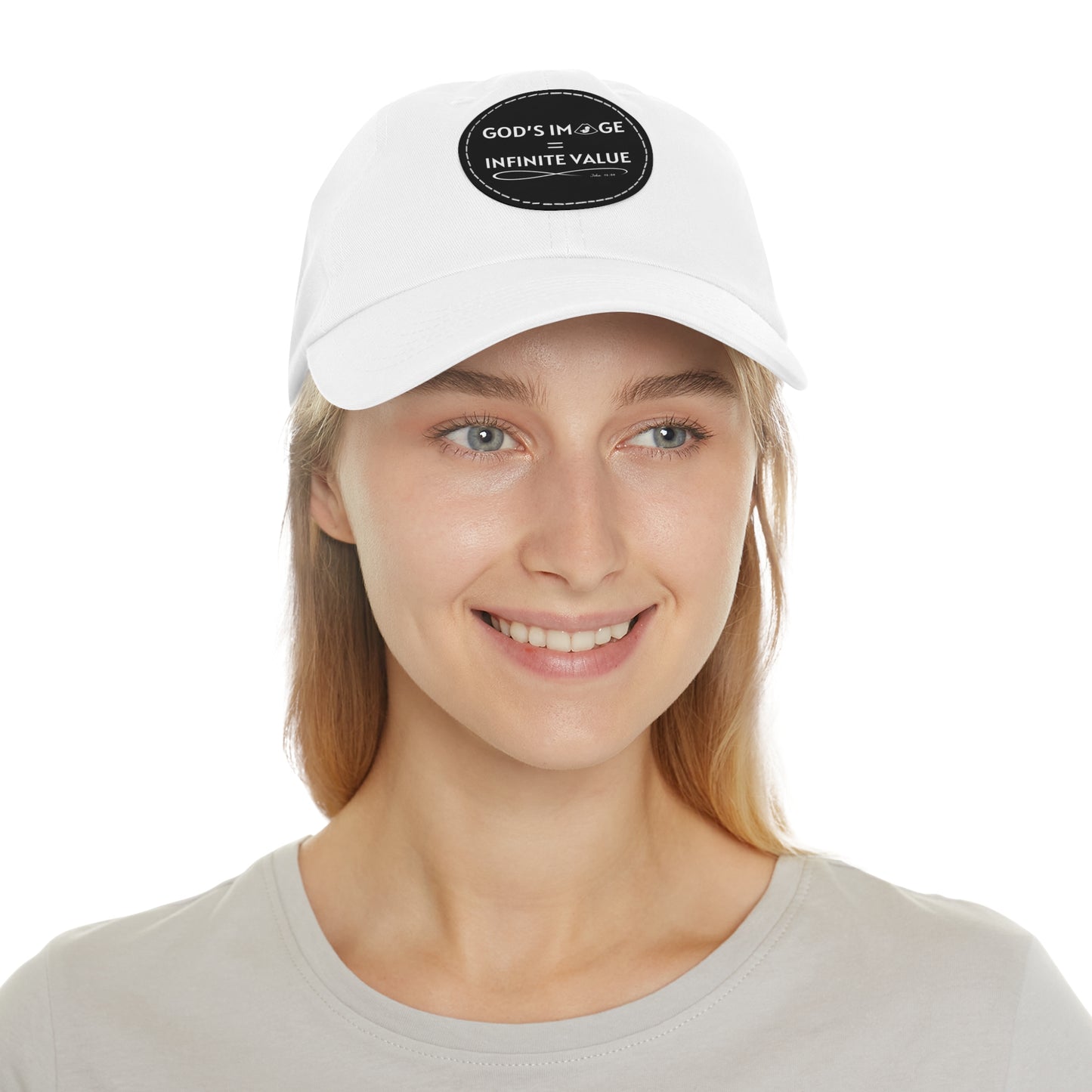 2025 Walk for Life - God's Image = Infinite Value Hat with Round Leather Patch (Round)
