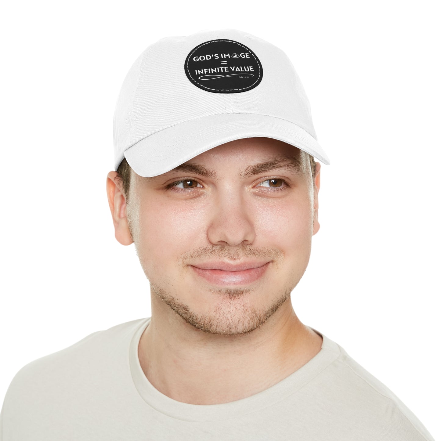 2025 Walk for Life - God's Image = Infinite Value Hat with Round Leather Patch (Round)