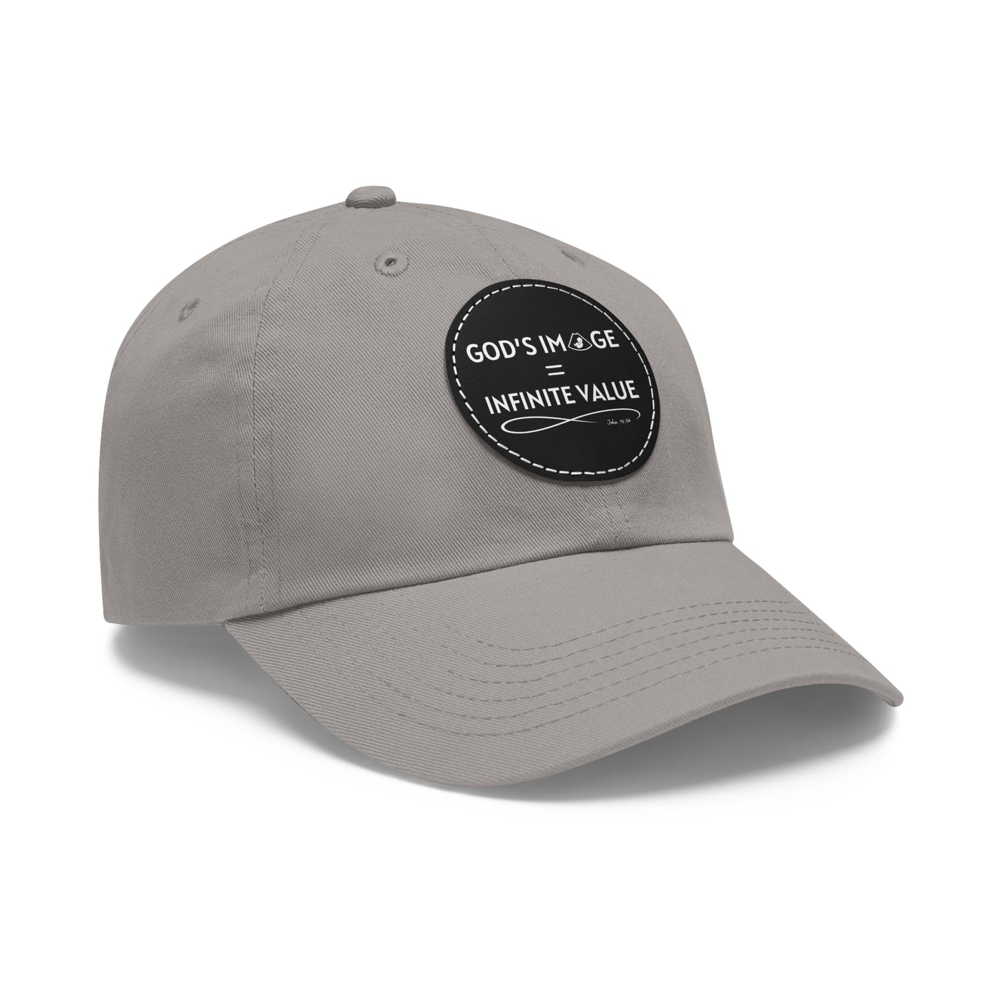 2025 Walk for Life - God's Image = Infinite Value Hat with Round Leather Patch (Round)