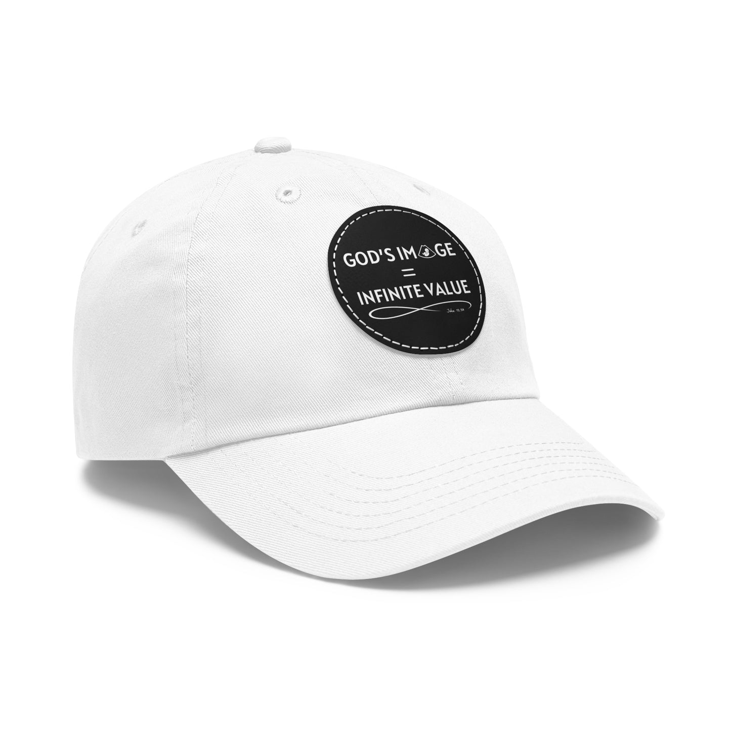 2025 Walk for Life - God's Image = Infinite Value Hat with Round Leather Patch (Round)