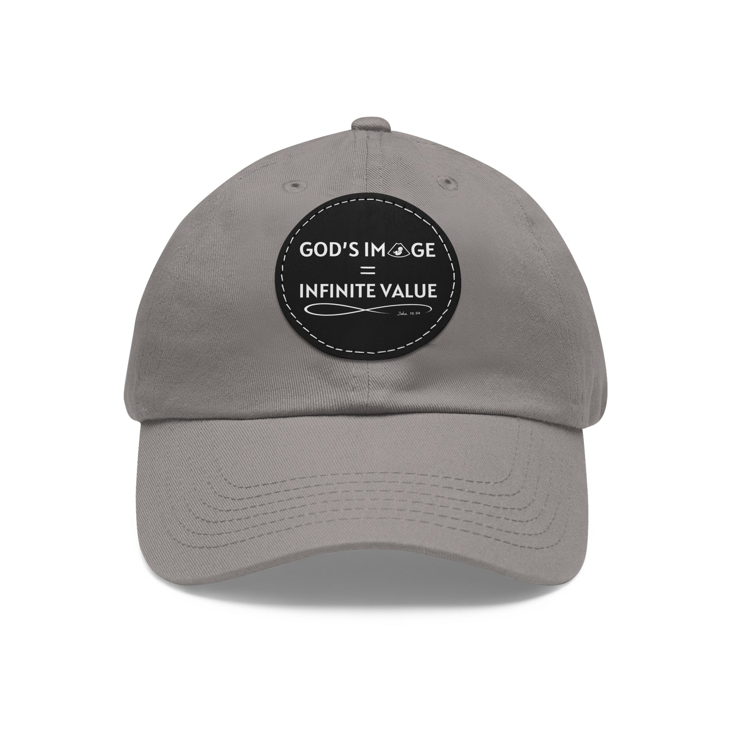 2025 Walk for Life - God's Image = Infinite Value Hat with Round Leather Patch (Round)