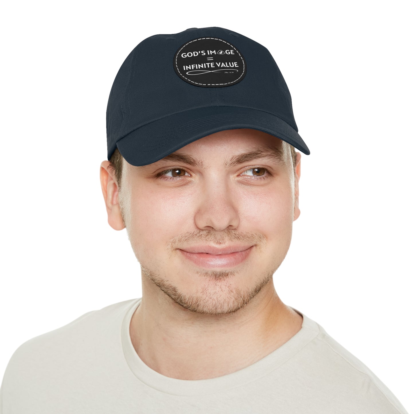 2025 Walk for Life - God's Image = Infinite Value Hat with Round Leather Patch (Round)