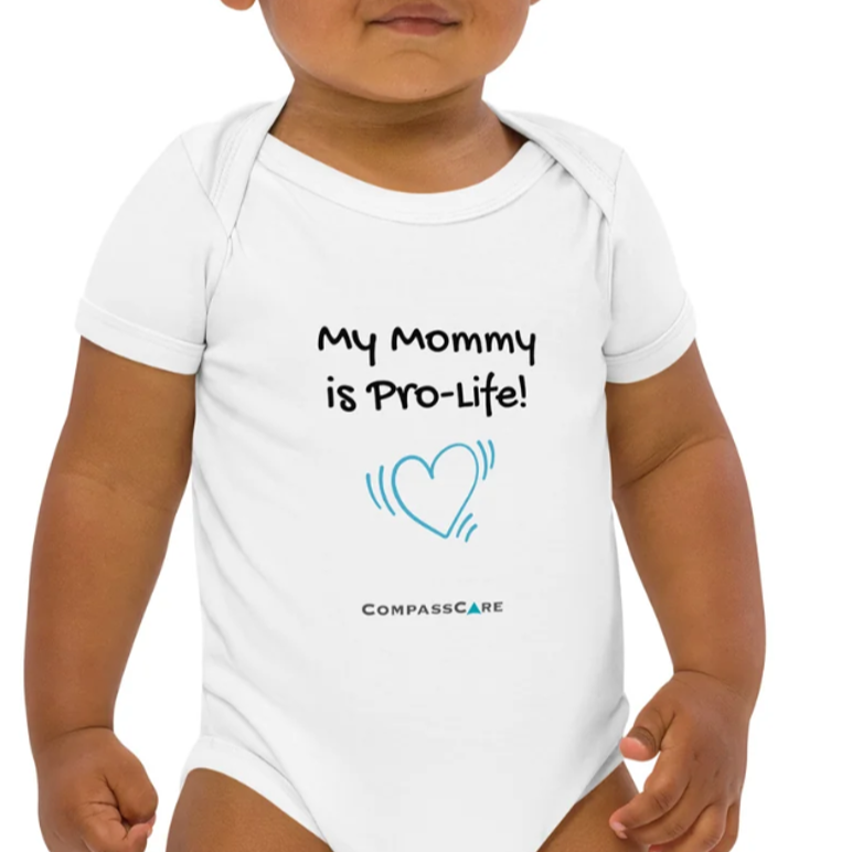 Pro-Life Baby Onesie - Blue Sky Heart