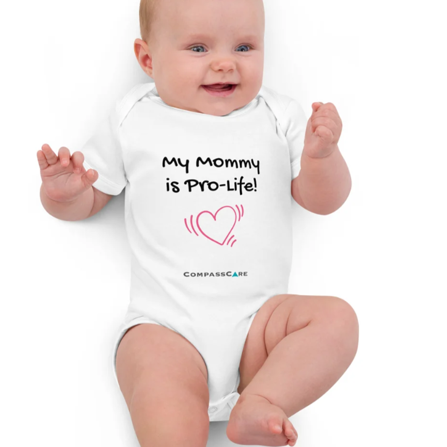 Pro-Life Baby Onesie - Pink Heart
