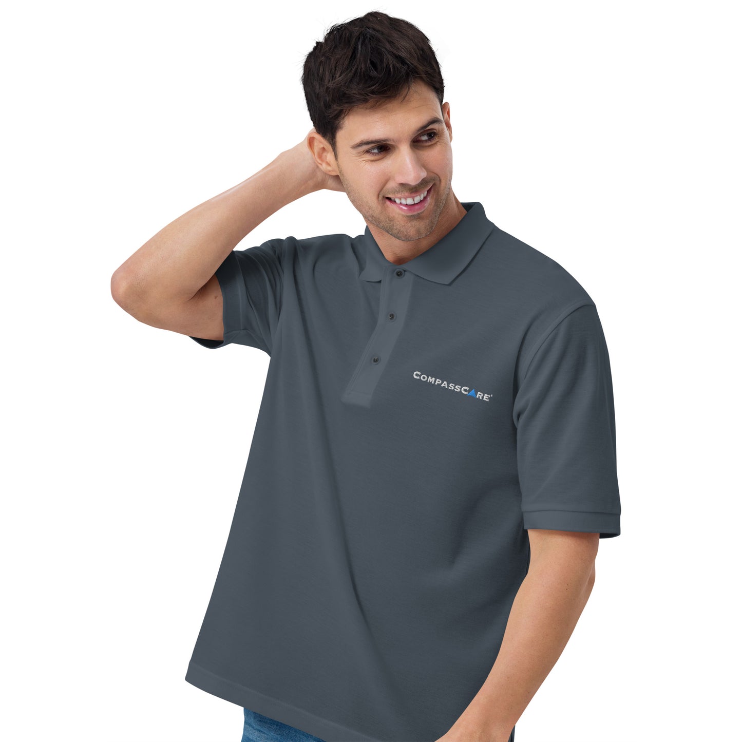 CompassCare Logo Men's Premium Polo