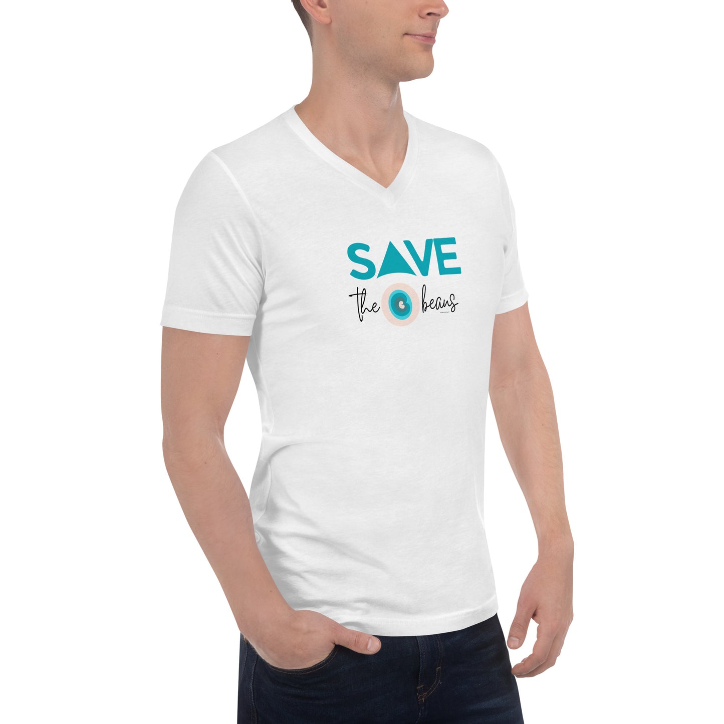 Unisex Short Sleeve V-Neck T-Shirt