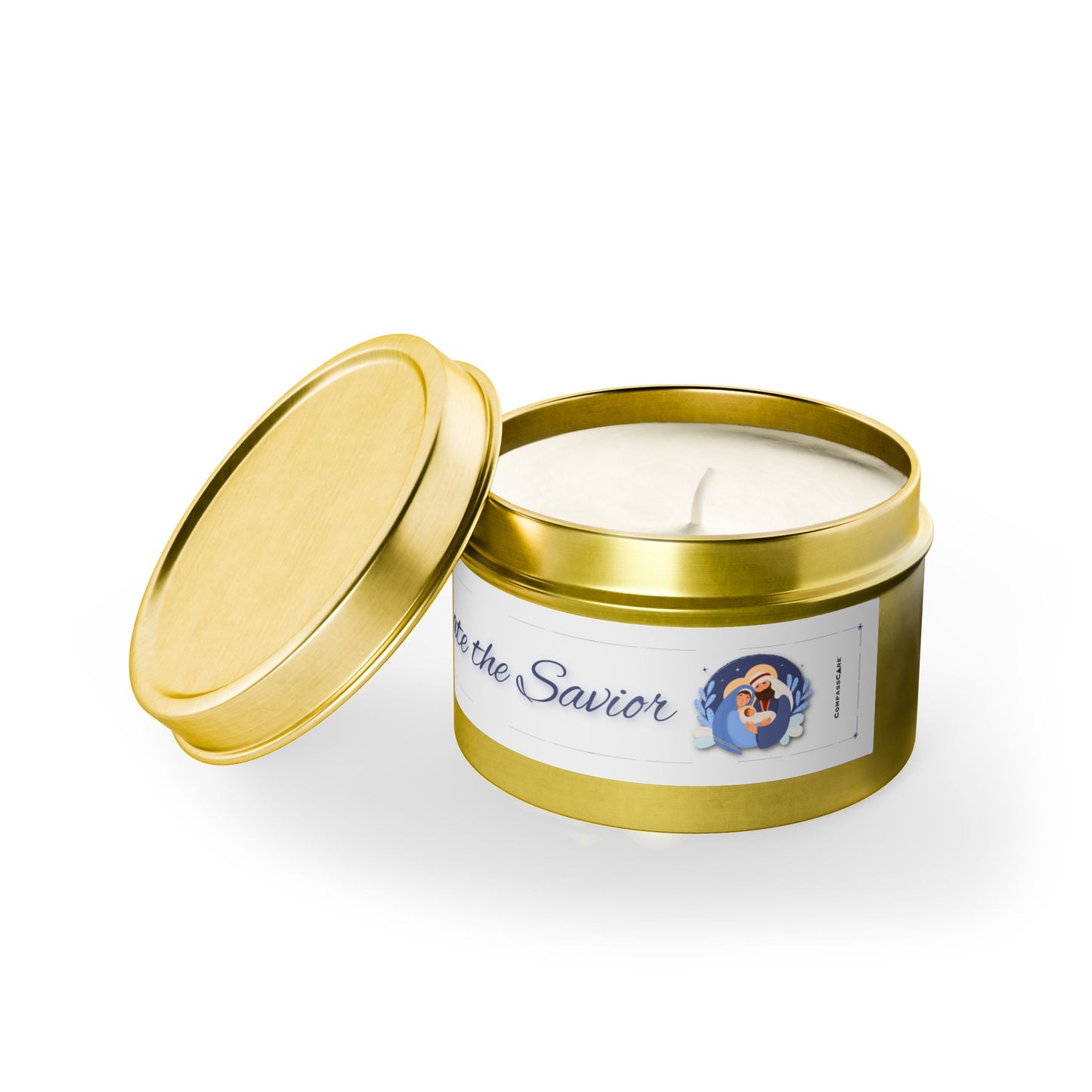 "Celebrate the Savior" Tin Candles