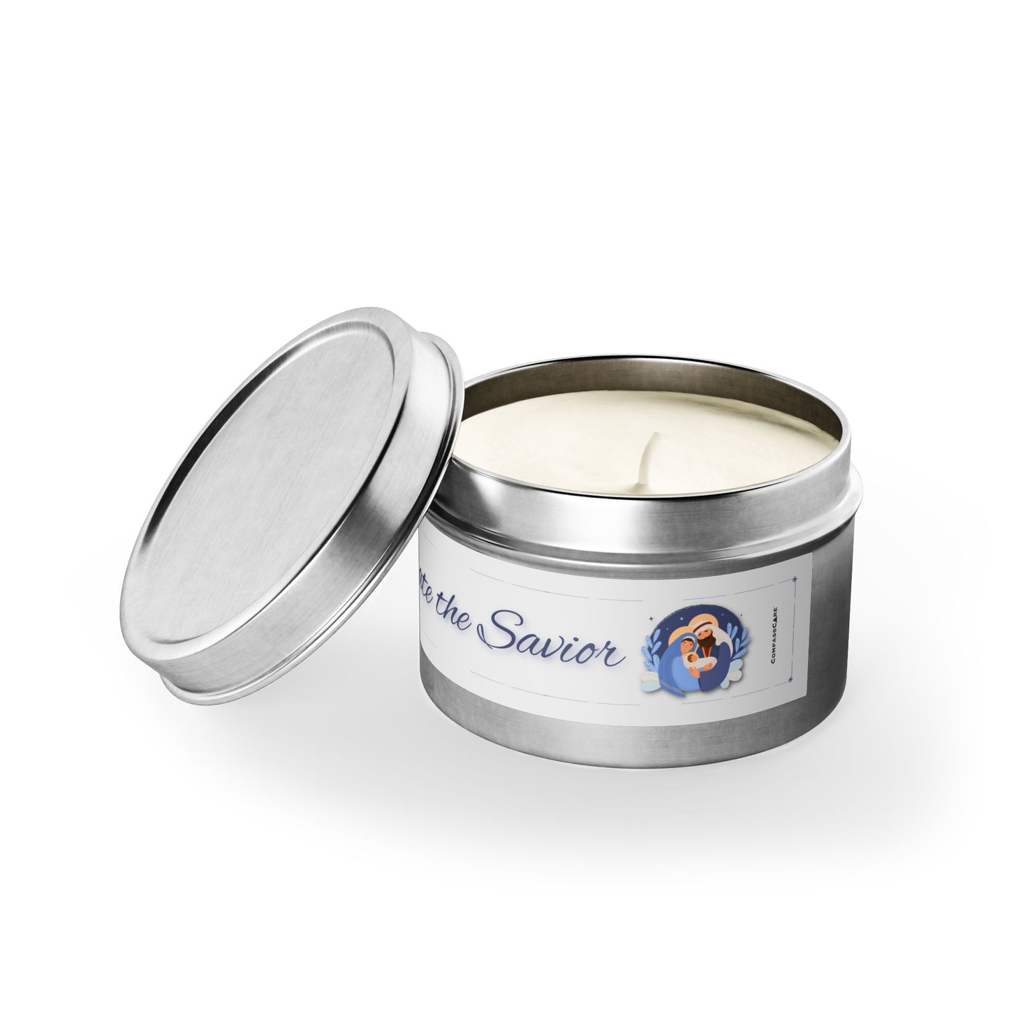 "Celebrate the Savior" Tin Candles