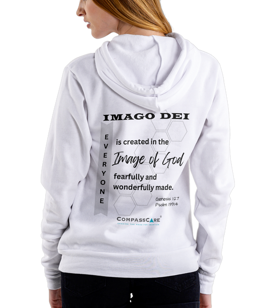 Pro-Life Zip-Up Hoodie -- Imago Dei, "Created in the Image of God."