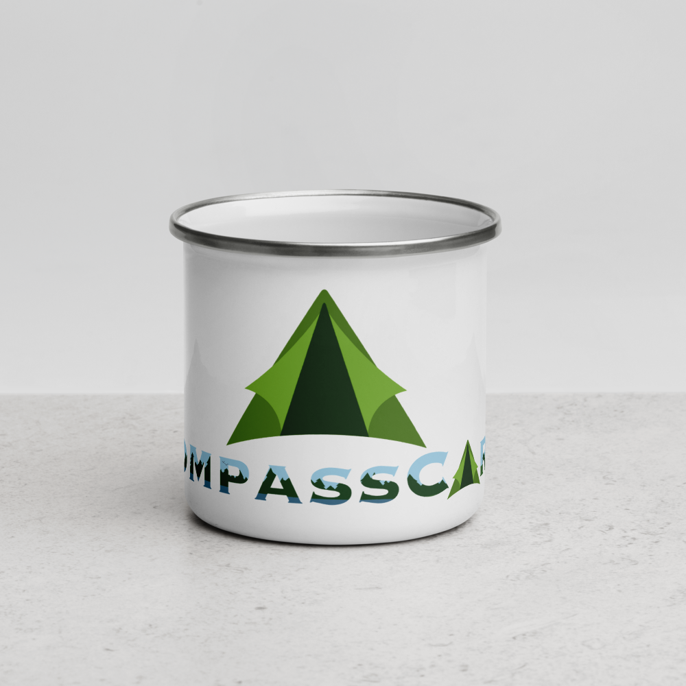 Fun Camping Logo Enamel Mug