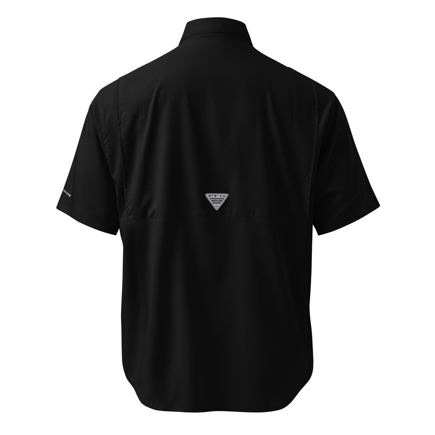 CompassCare Men’s Columbia short sleeve "Fishing" shirt - White Embroidered logo