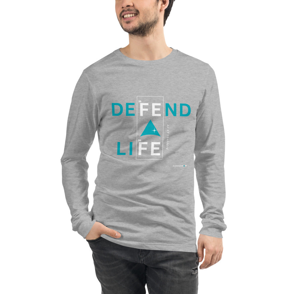 Defend Life -> Iron Sharpens Iron, Unisex Long Sleeve Tee