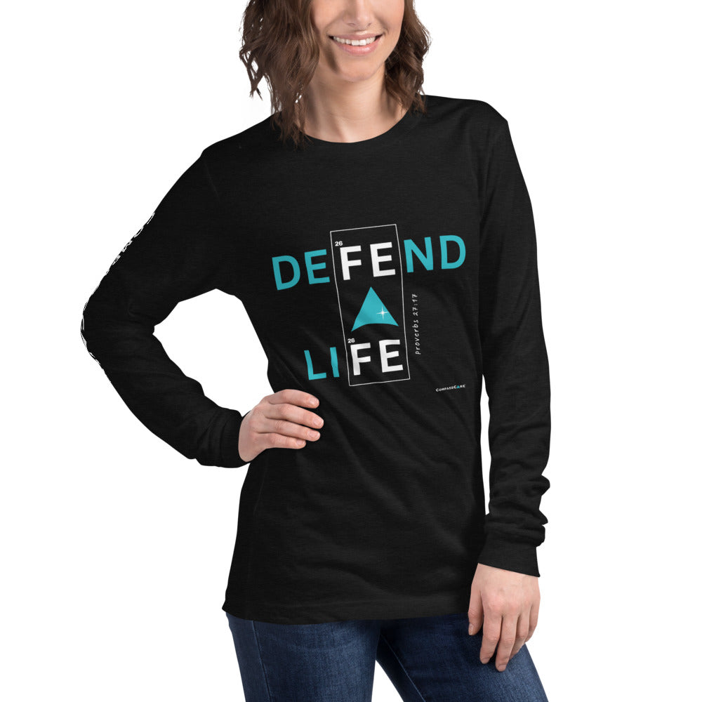 Defend Life -> Iron Sharpens Iron, Unisex Long Sleeve Tee