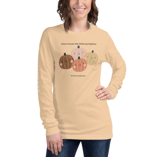 "Jesus Loves the Little Pumpkins" CompassCare Unisex Long Sleeve Tee