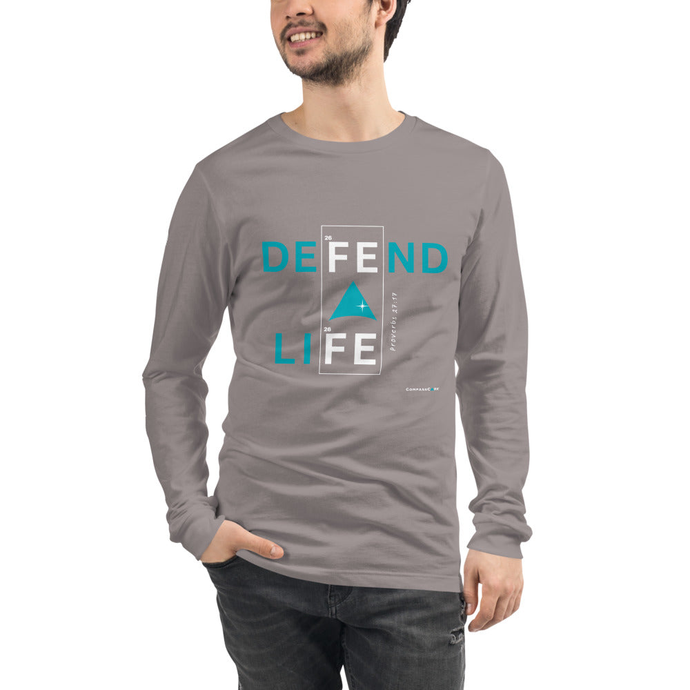 Defend Life -> Iron Sharpens Iron, Unisex Long Sleeve Tee