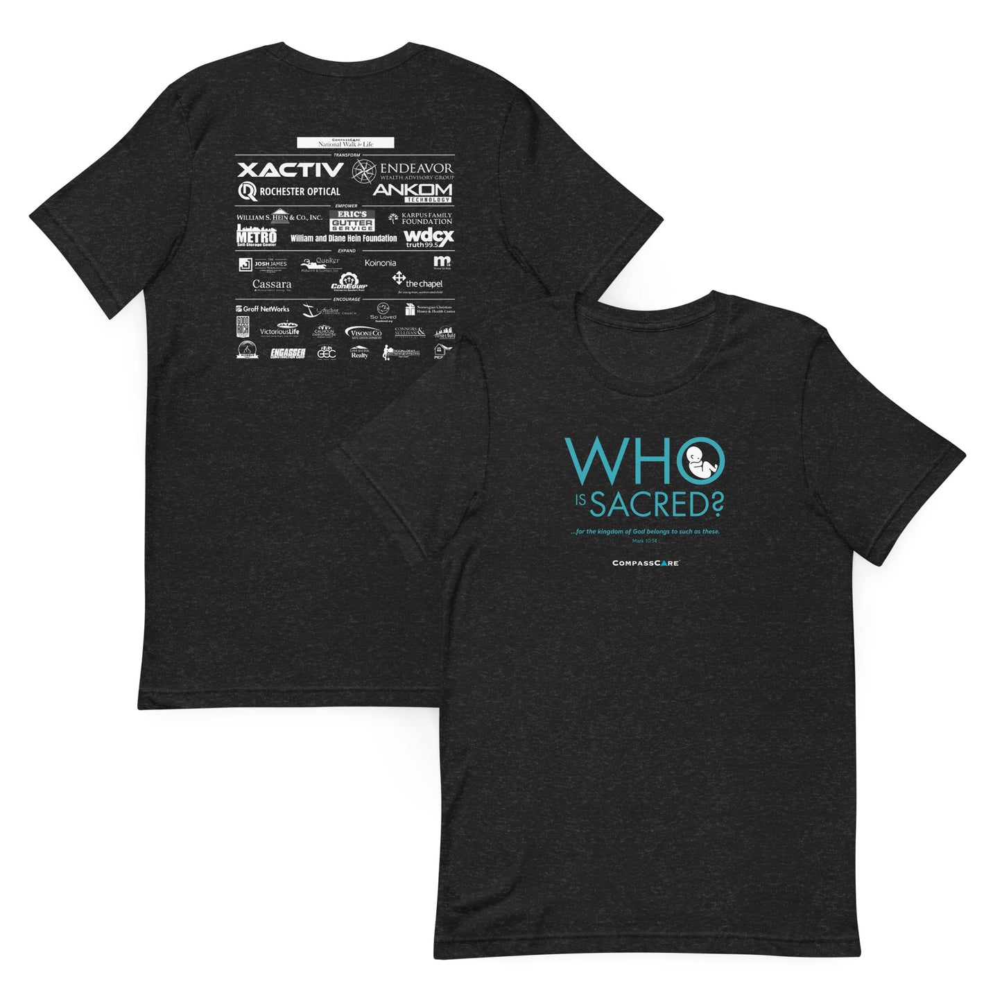 Who Is Sacred? 2026 Walk for Life Official Tee Shirt