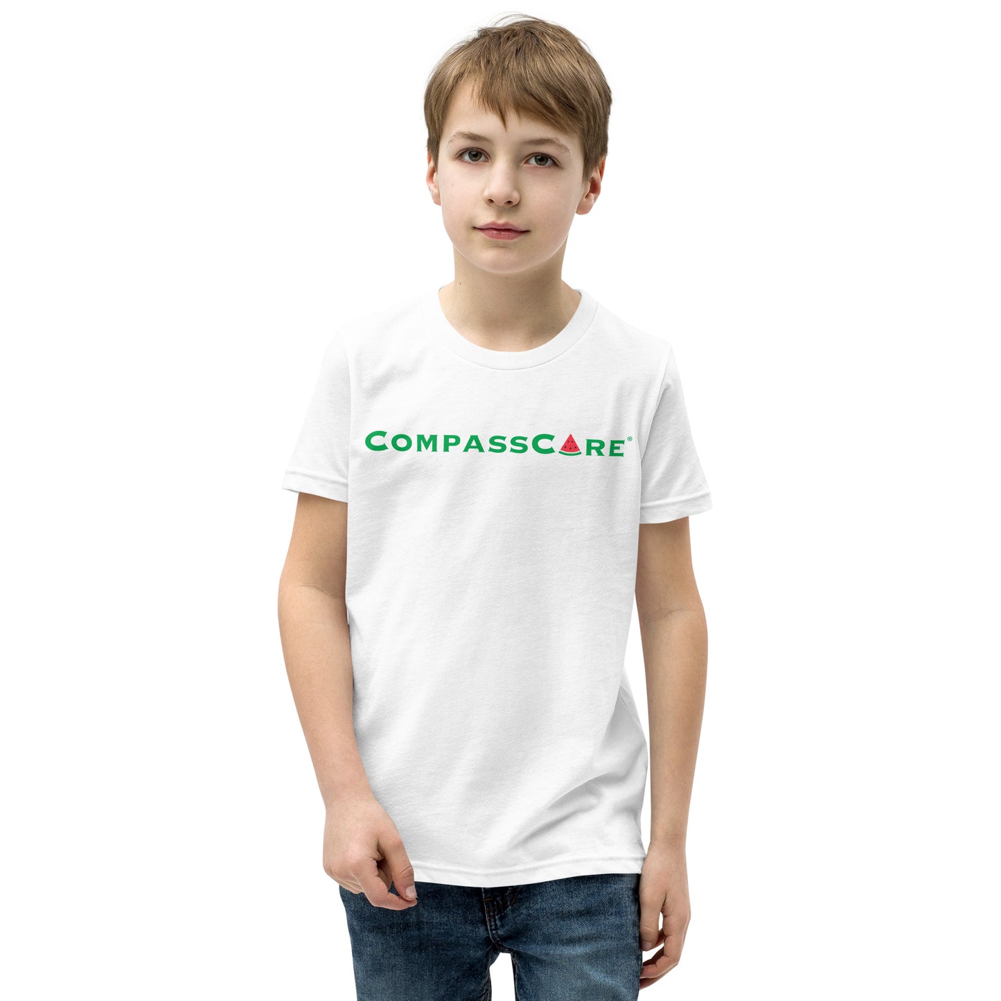 Fun, Summer Themed CompassCare Youth Short Sleeve T-Shirt