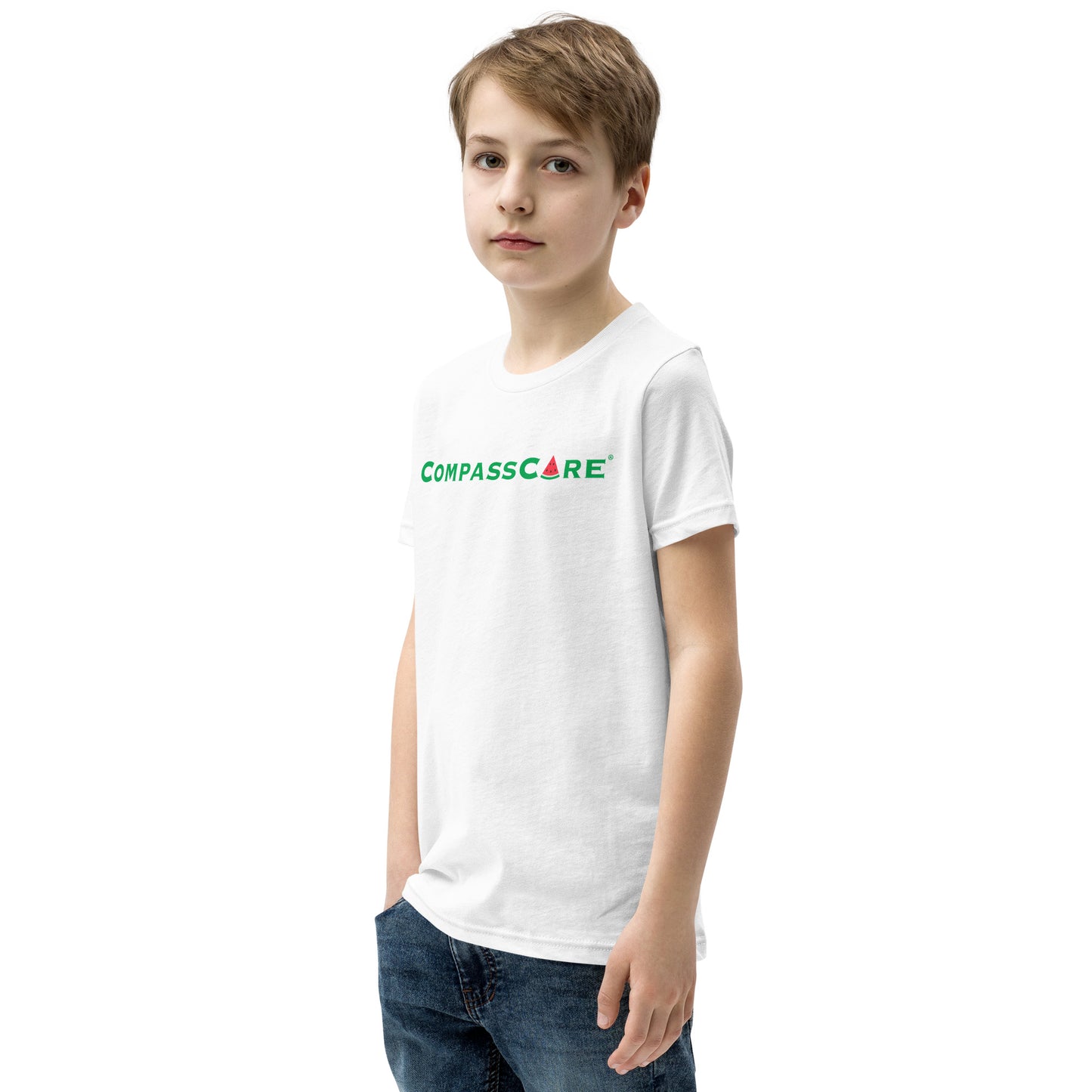 Fun, Summer Themed CompassCare Youth Short Sleeve T-Shirt