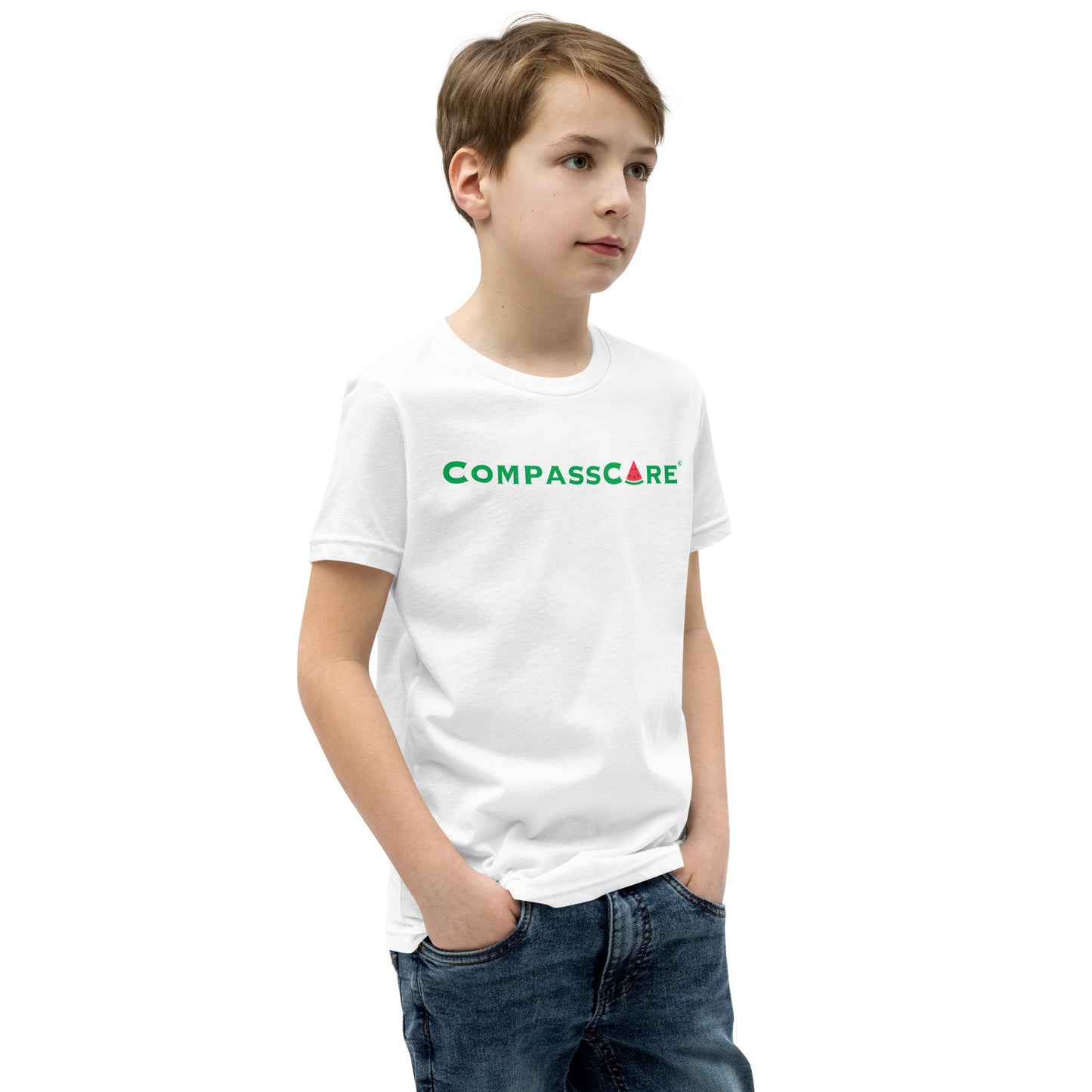 Fun, Summer Themed CompassCare Youth Short Sleeve T-Shirt